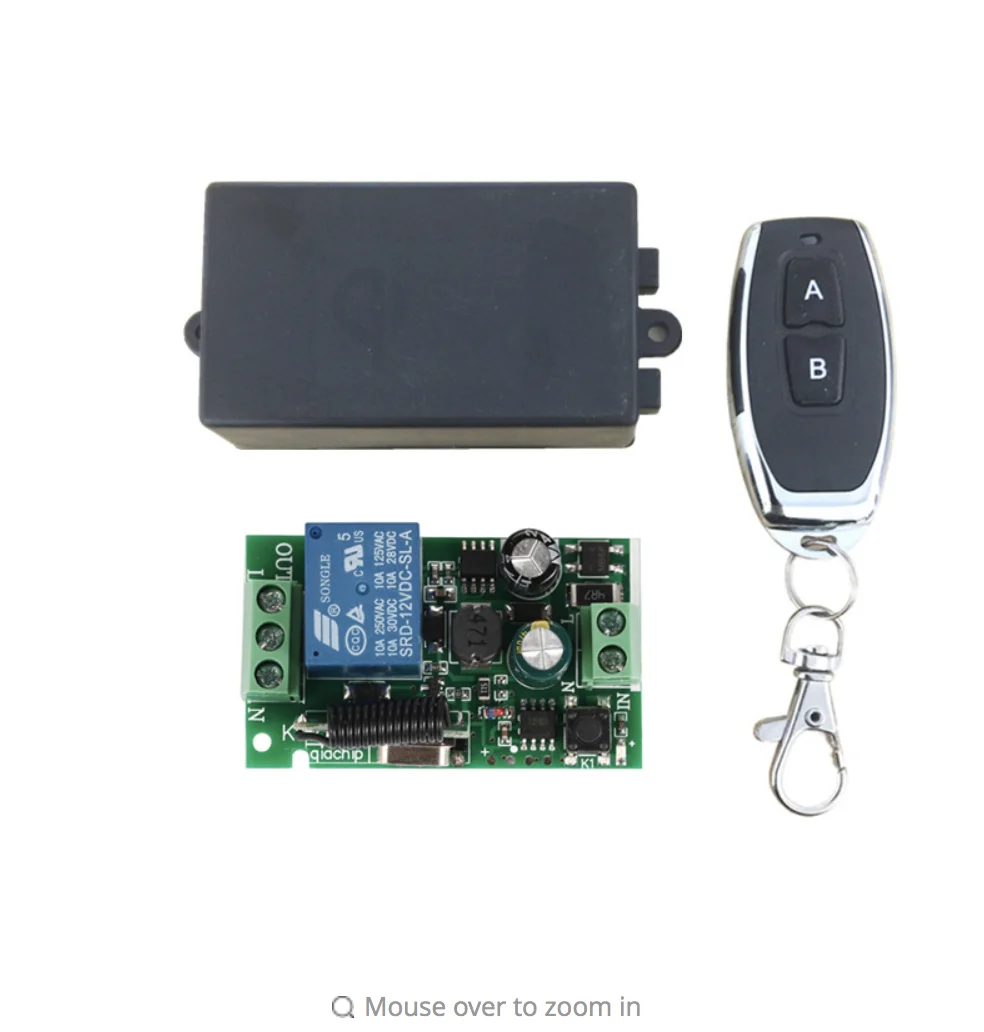 

QIACHIP 433Mhz Universal Wireless Remote Control Switch AC 85V 110V 220V 1CH Relay Receiver Module & RF 433 Mhz Remote Controls