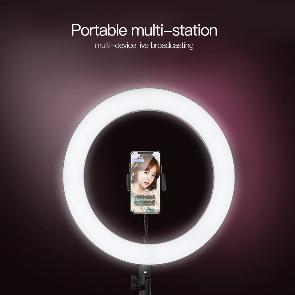 LED Selfie Ring Light Studio Photography Photo Lights Fill Light 260MM+Phone Holder Video Live Tool