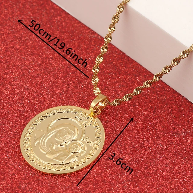 1 x Genuine Gold Color Plated Large Bohemia Boho Medallion Round Charms  Pendants for Necklace Jewelry Making Accessories