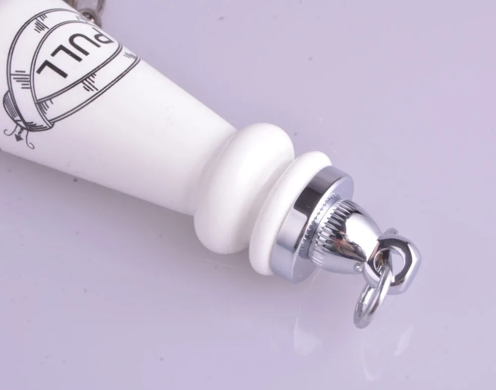 Victorian traditional ceramic /& chrome flush pull for high level cistern