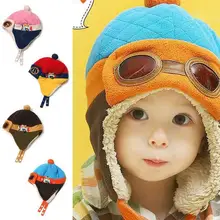 Pilot Earflap Fleecy Cap Winter Beanie Baby Kids Boy Girl Warm Hats