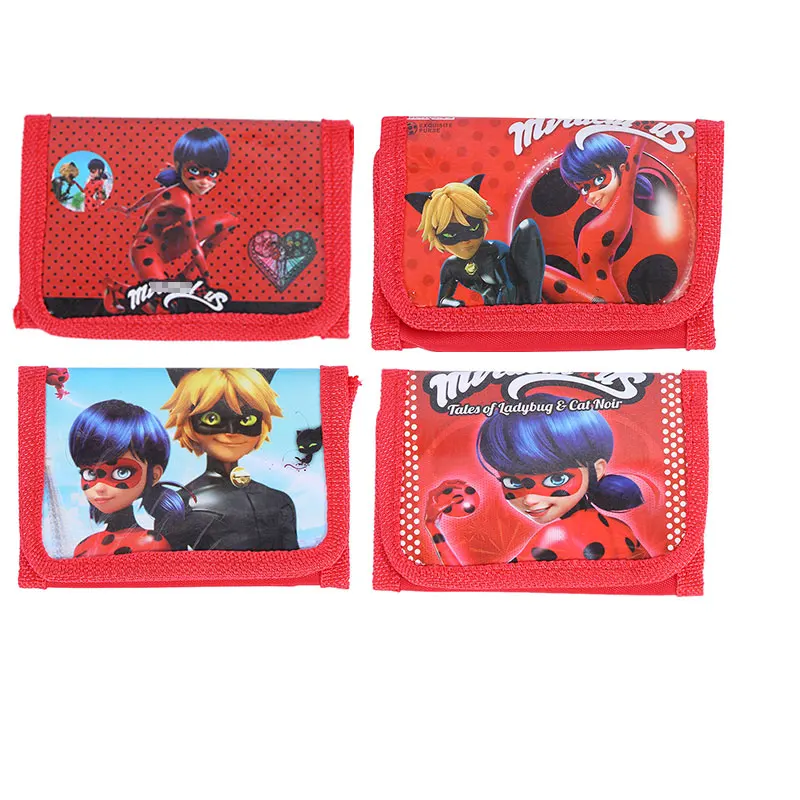 

1Pcs Ladybug Marinette Cat Noir Mini Purses Money Bag Coin Pouch Children Purse Small Wallet For Kids Party Supplies
