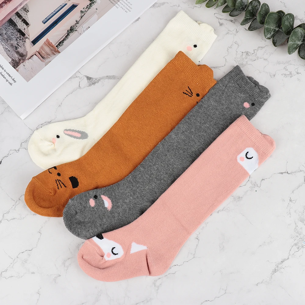 

Fun Orange Cute Baby Knee Socks Newborn Infant Baby Cotton Knee High Socks Children Baby Girls Boys Socks For Age 0-3 Years