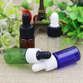 

(100pcs)10 ml empty brown/clear plastic oil bottles ,PET perfume bottle dropper , DIY essential oil bottle cosmetic containers