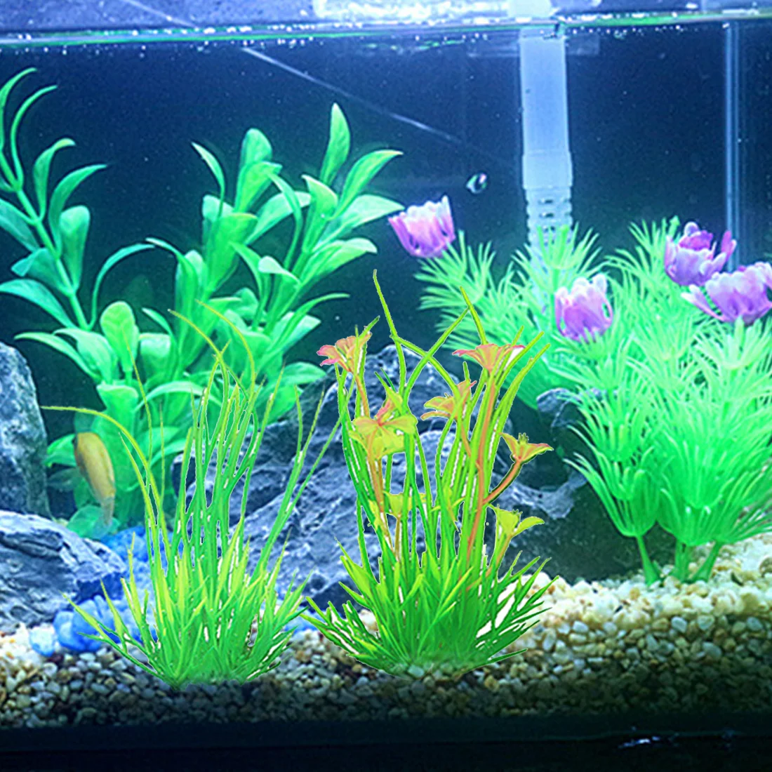 

1Pc Aquarium Decor Simulation Plants Aquarium Artificial Plastic Underwater Plants Grass for Fish Tank Ornament