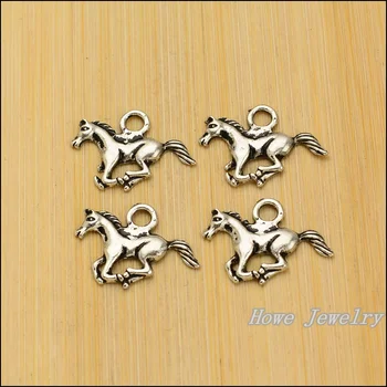 

200PC new fashion horse connector pendant Tibetan silver fits for European Charm Bracelet Collier DIY jewelry