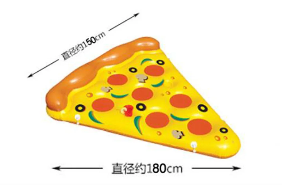 180 см надувной поплавок для пиццы, гигантский поплавок для бассейна, плавательное кольцо для взрослых, надувной бассейн, матрас для плавания, Boia Piscina - Цвет: yellow