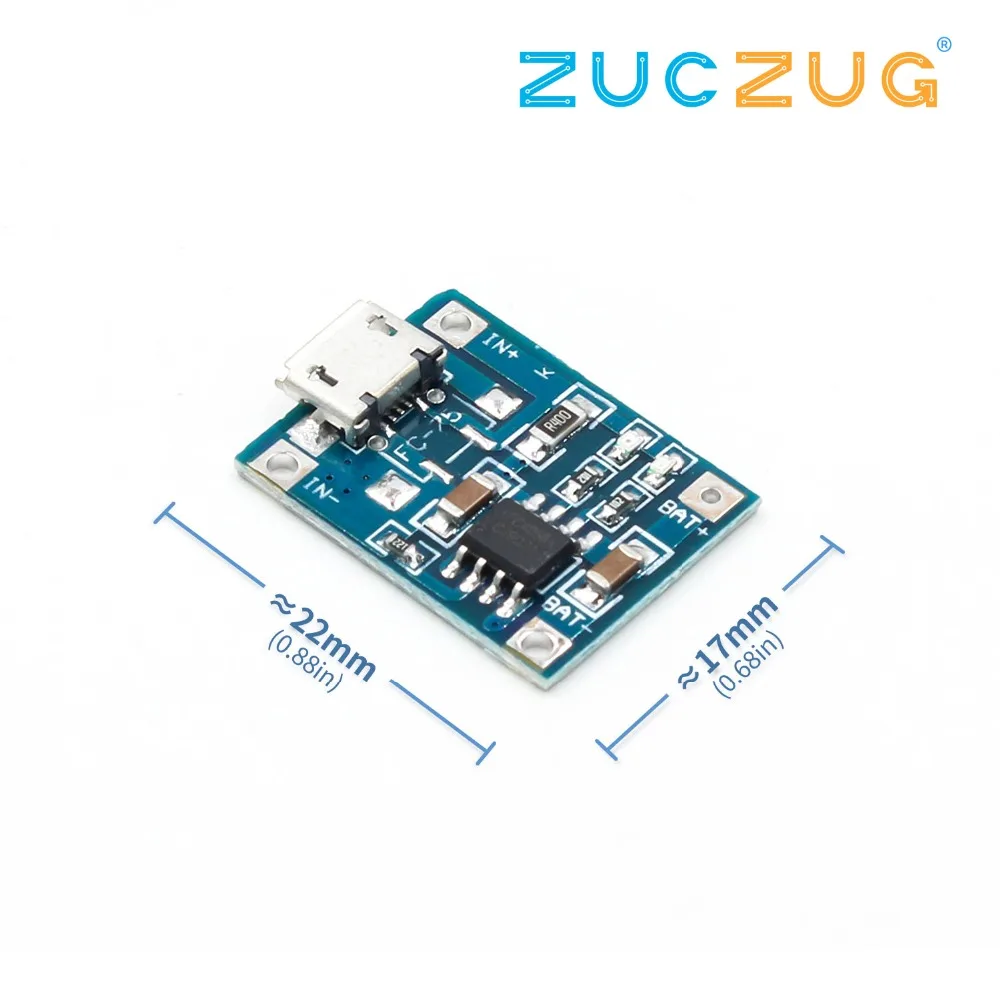 

Micro USB TP4056 1A dedicated lithium battery charging pad charging module lithium battery charger module 1A Charging