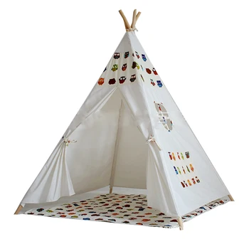

children bed tent teepee white playhouse child play tent warm house