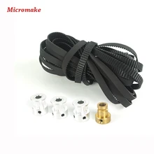 Micromake 3D Printer Parts 1pcs GT2 Belt 3pcs Synchronous Wheel 1pcs Extruder Wheel for DIY 3D Printer Accessories
