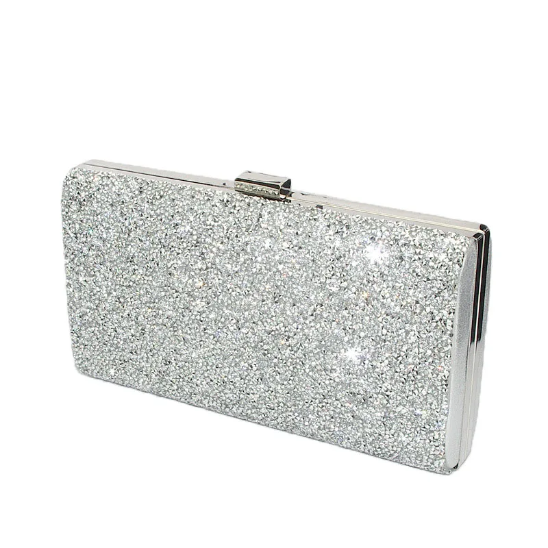 Diamond Women Clutch Rhinestone Party Chain Hand Bag Ladies Crystal Evening Bag Dressed Long ...