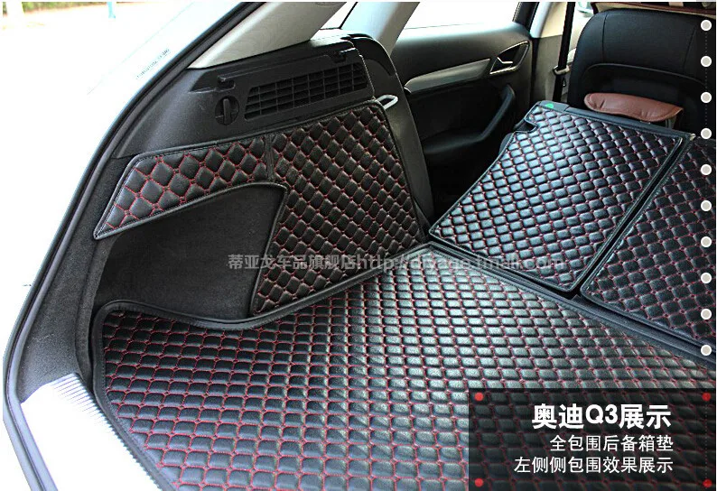 Высокое качество! Специальные автомобильные коврики для багажника для Audi Q3 прочные Водонепроницаемые кожаные ковры для Audi Q3-2012
