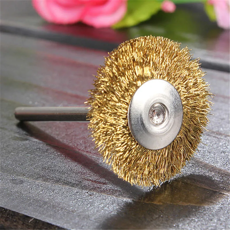 3mm Brass Wire Wheel Brushes Cup for Rust Rotary Dremel Tools Drill