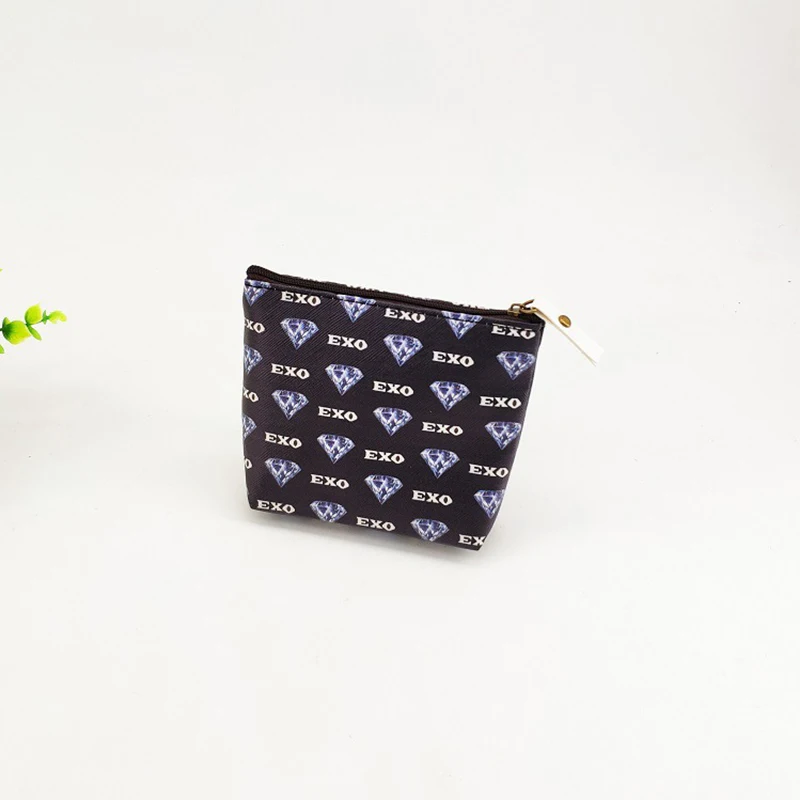 Kpop BLACKPINK EXO GOT7 TWICE WANNA ONE сумка для макияжа Lightstick печатная Портативная сумка для хранения кошелек мини-бумажник для монет подарки для фанатов - Color: exo