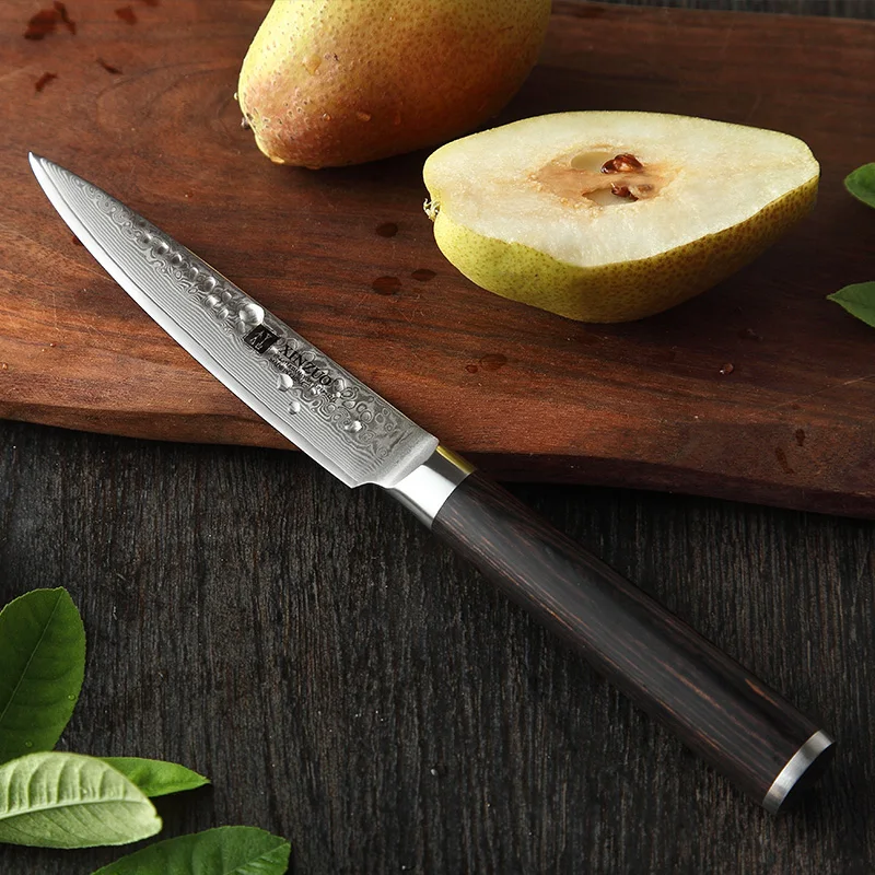  XINZUO 2 PCS Kitchen Knives Set Damascus Kitchen Sharp Cutlery Set Japanese VG10 Core Utility Chef  - 32434174323
