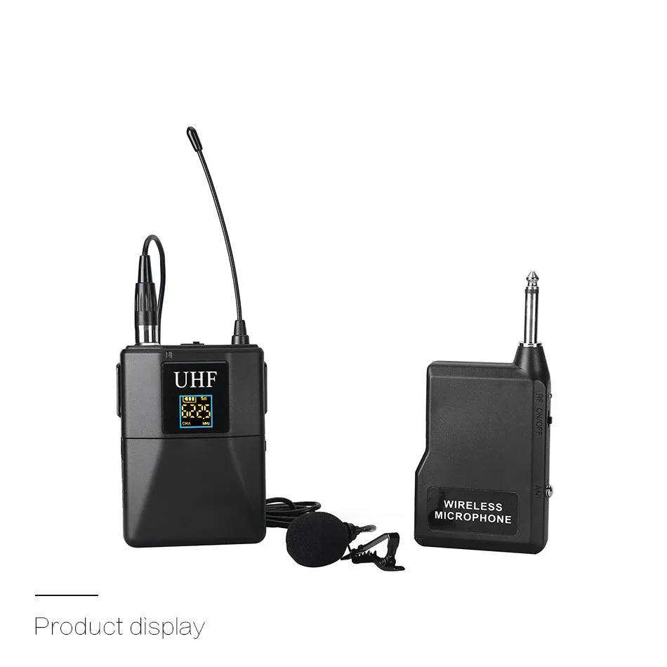 VIKEFON Профессиональный UHF беспроводной микрофон системы петличный нагрудный микрофон приемник+ передатчик для видеокамеры рекордер микрофон