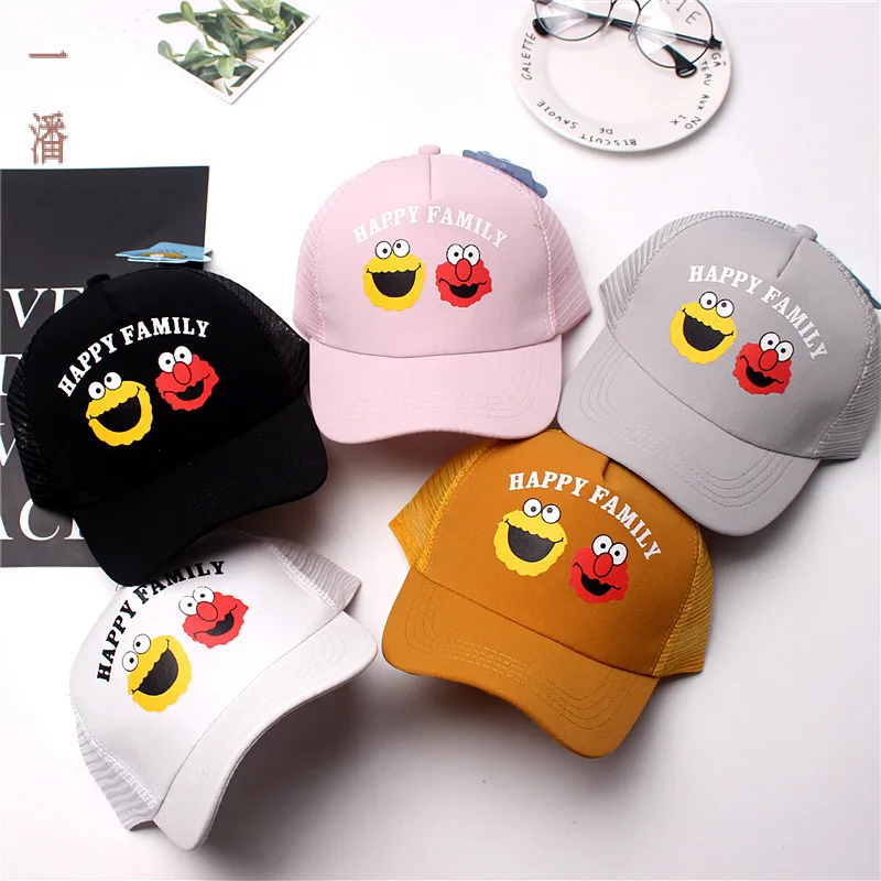 

Baby Summer Hat Children's Cartoon Net Baseball Caps for Boy Girls Snapback Adjustable Hip Hop Sun Hats Kids Outdoor School Cap