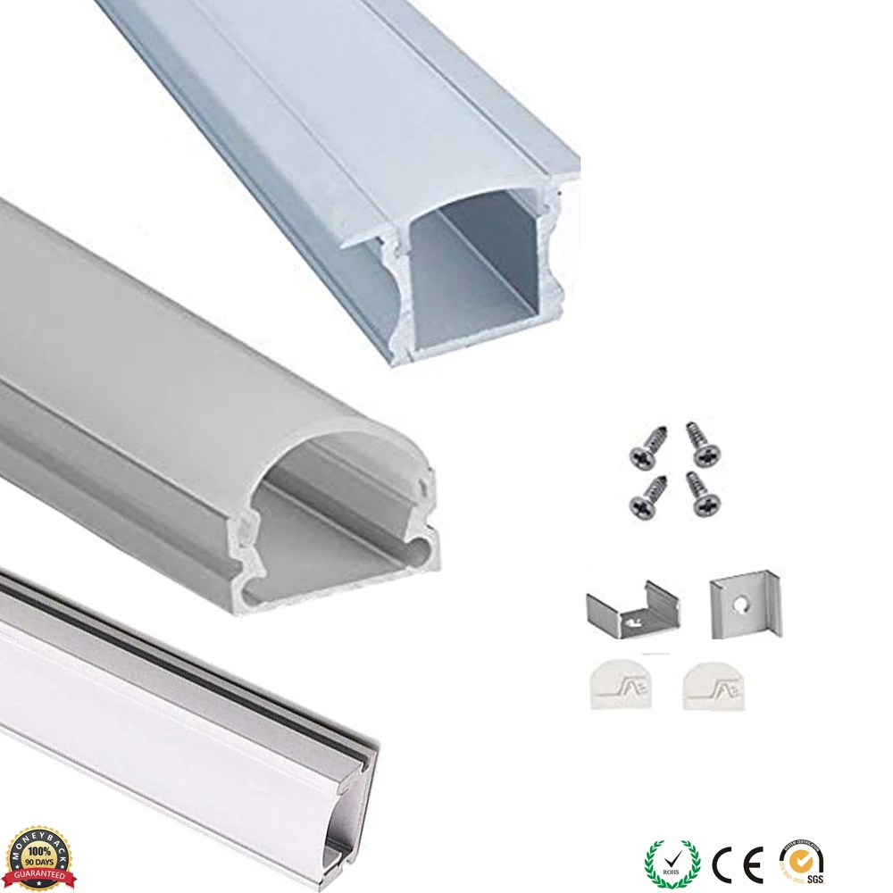 

1M U-Shape Aluminum Led Channel for surface and recessed LED strip Lights installation Led Bar Light Housing Led Diffusers