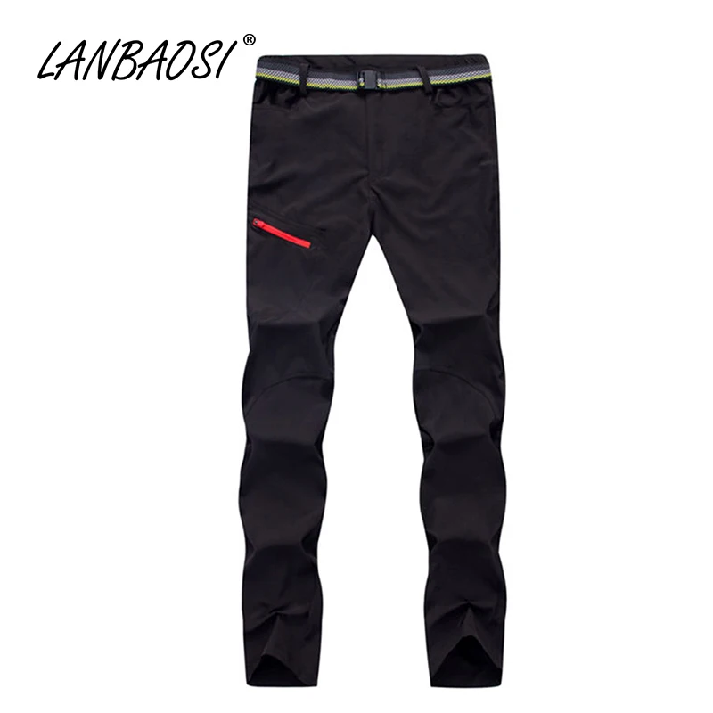 LANBAOSI deportes al aire libre hombres viaje tejido elástico rápido seco Anti-UV resistente al agua senderismo escalada senderismo Pantalones