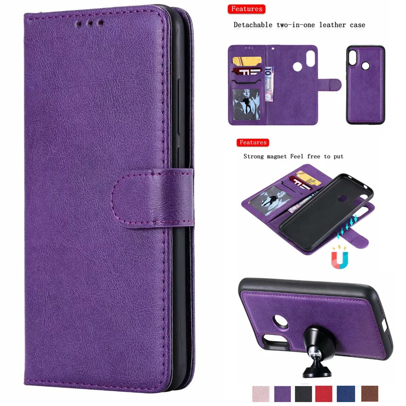 

2 in 1 Adsorption PU Leather Flip Wallet Phone Case Cover For redmi 4X 4A Note4X Note3 Note 6 pro 6pro A2 lite For xiaomi 5X F1