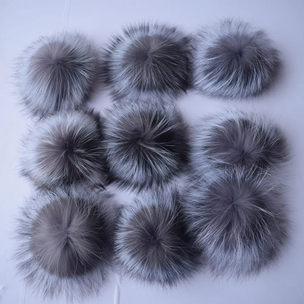 Beanie Rushed/Женская обувь в горошек 9 шт./партия 2017 большой натуральный мех лисы