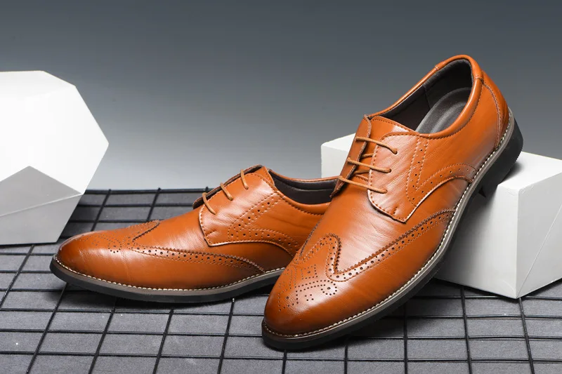 Роскошные Брендовые мужские туфли-оксфорды; обувь с перфорацией типа «броги» для свадебной вечеринки; Мужские модельные туфли; деловая обувь из натуральной кожи; большие размеры
