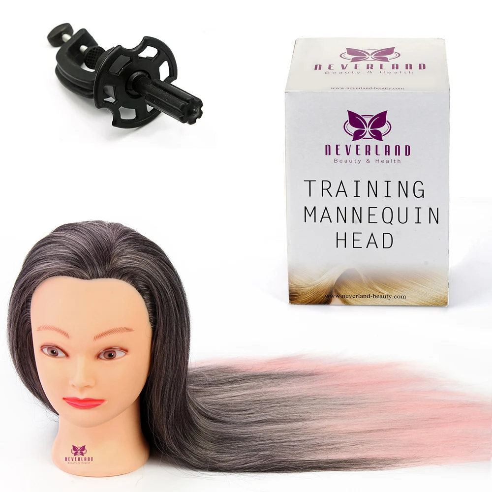 Salon Practice 26 Inch Professional Traning Heads Splicing Color