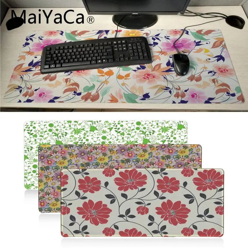 

MaiYaCa Funny flowers pattern Gamer Speed Mice Retail Small Rubber Mousepad Locking Edge Rubber Large Mousepads your wife gift