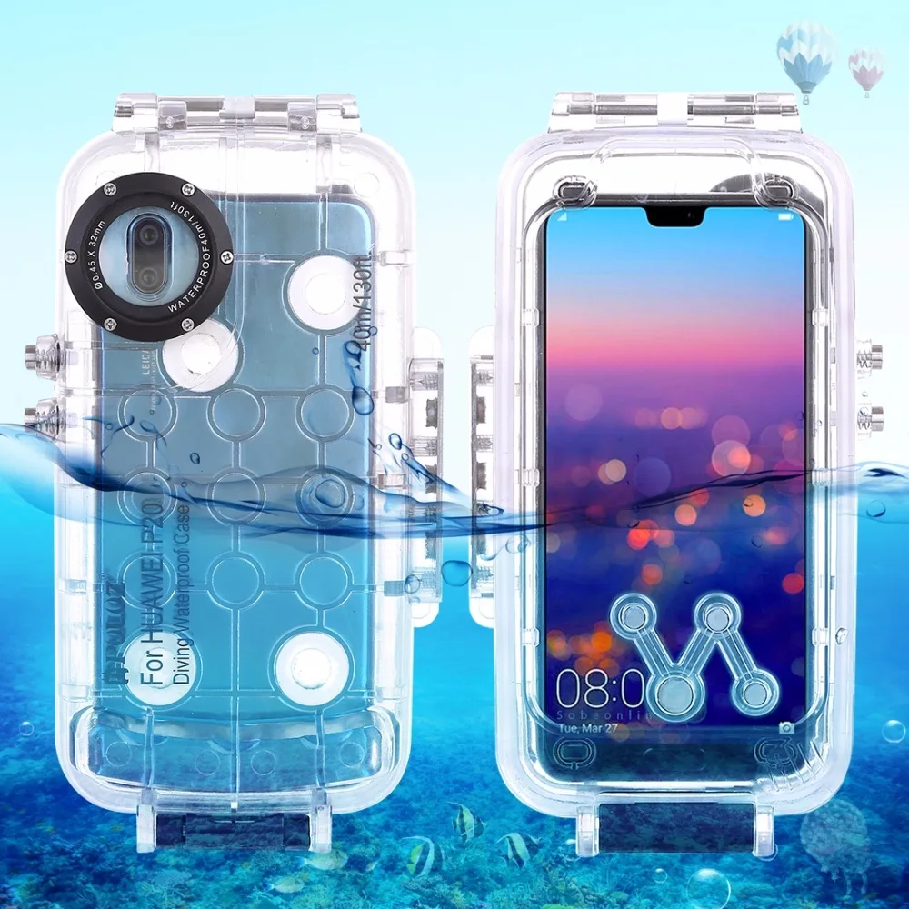 PULUZ для Huawei P20 / Pro Чехол дайвинга 20 40m/130ft водонепроницаемый корпус фото видео