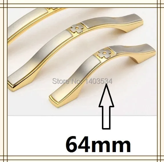 Cheap Hole Pitch  64mm Zinc alloy Modern handle  Kitchen Furniture handle drawer handle
