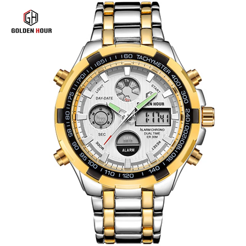 

Luxury Brand Men Analog Digital Steel Sports Watches Men's Army Military Watch Man Quartz Clock Relogio Masculino