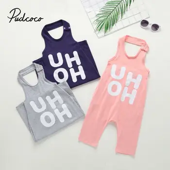 

2019 pudcoco Brand Toddler Baby Boy Girl UHOH Sleeveless Romper Jumpsuit Outfits Summer Hot Sale Drop Shipping