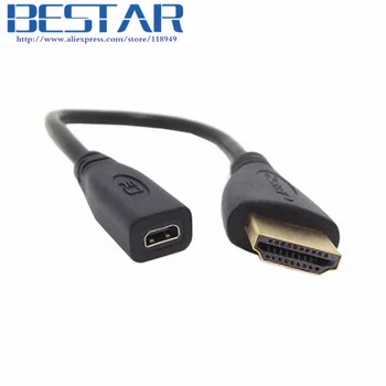 

20cm Micro HDMI socket Female to HDMI Male adapter Cable HDMI micro HDMI for Tablet