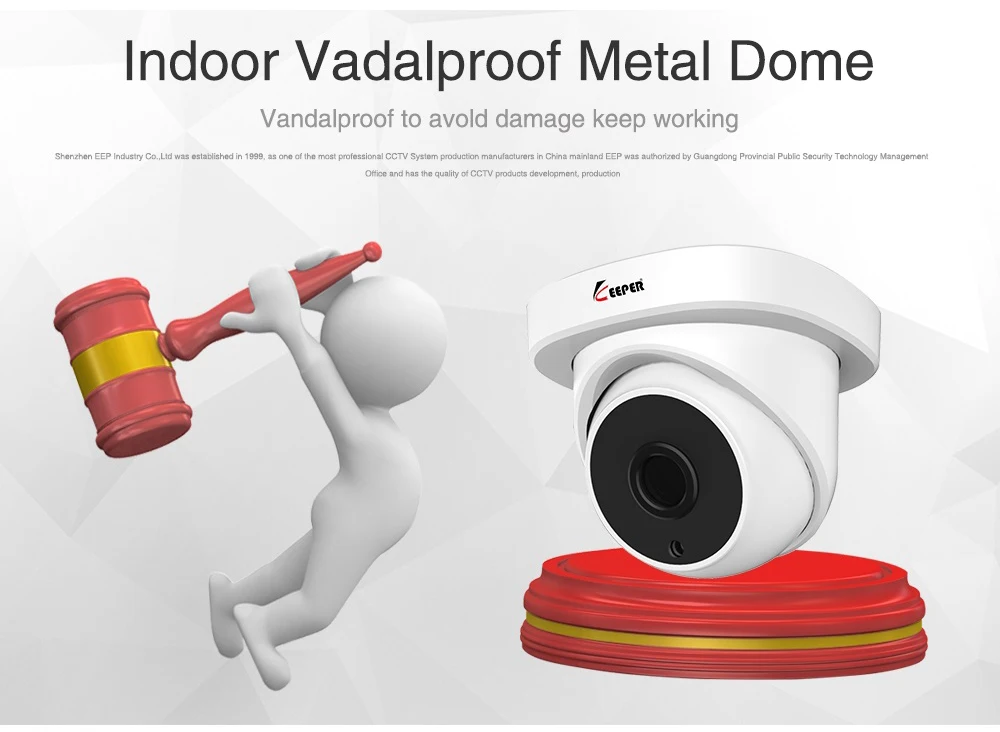 Keeper 3.6MM объектив 1080P 2.0MP VandalProof В помещении AHD камера Ночное видение металл Anti-vandal аналоговый видеонаблюдение камера