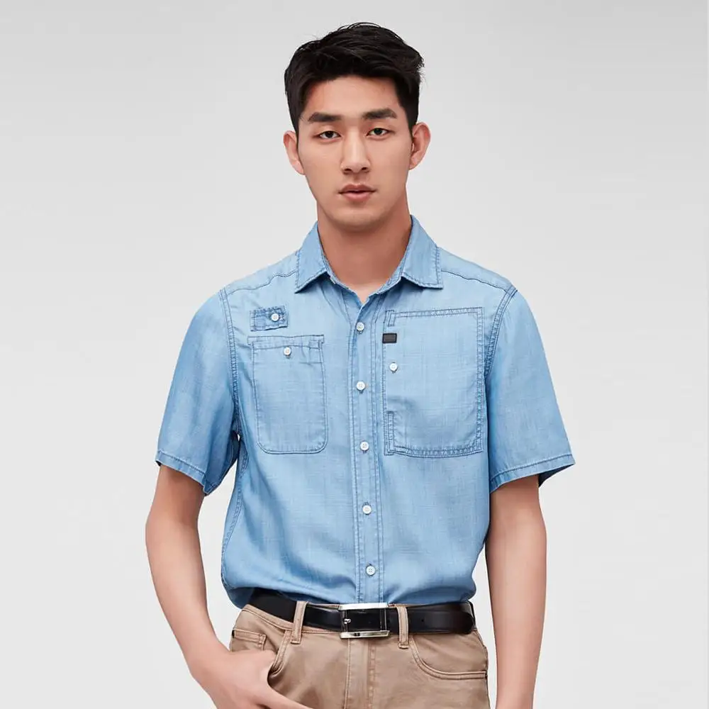  Xiaomi Cottonsmith Men Tencel Short sleeve Shirt 100% Tencel fabric Soft silky Cool and breathable 