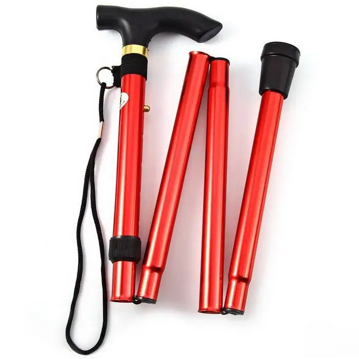 Durable Portable Folding Height Adjustment Trekking Pole 84-93cm/33.1-36.6inch Walking Pole Outdoor Sport