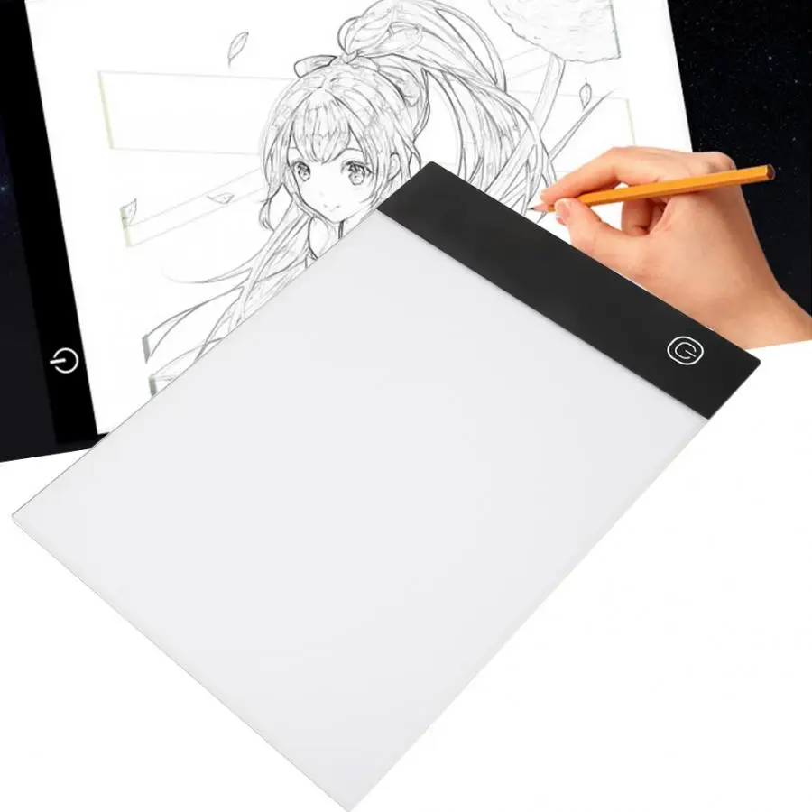 

2 in 1 Tracing Light Box Board A5 Art Drawing Painting Copy Pad Adjustable Brightness Protecting Eyes 6500-7000K Board