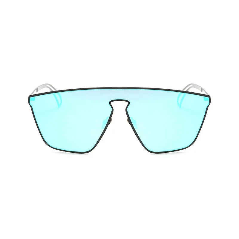 Золотые прозрачные очки, новинка, негабаритная Металлическая оправа, женские солнцезащитные очки, фирменный дизайн, большие спортивные мужские солнцезащитные очки, солнцезащитные очки - Цвет линз: D76 ice blue