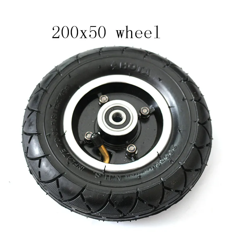 

200x50 Hoto Electric Scooter Tyre With Wheel Hub 8" Scooter Tyre Inflation Electric Vehicle Aluminium Alloy Wheel Pneumatic Tire