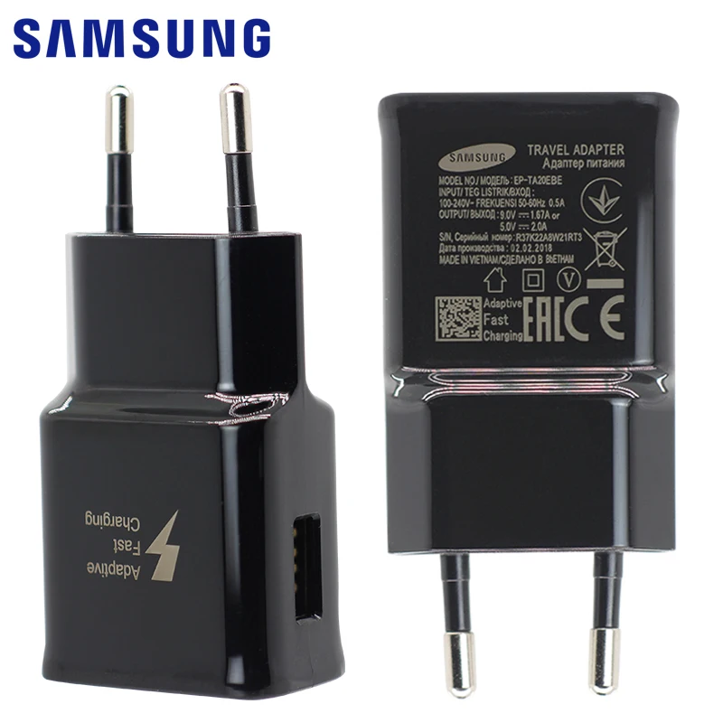 SAMSUNG Original Fast Wall Charger US EU Plug for Galaxy S8 S8+ S9 Note 8 9 Adaptive Fast Charge 9V 1.67A USB Type-C Cable 1.5m SAMSUNG Original Fast Wall Charger US EU Plug for Galaxy S8 S8+ S9 Note 8 9 Adaptive Fast Charge 9V 1.67A USB Type-C Cable 1.5m