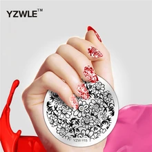 2019 Ano Novo Tema Nail Art Stamp Template Imagem Placa YZWLE Placas Prego Carimbar Conjunto(China)
