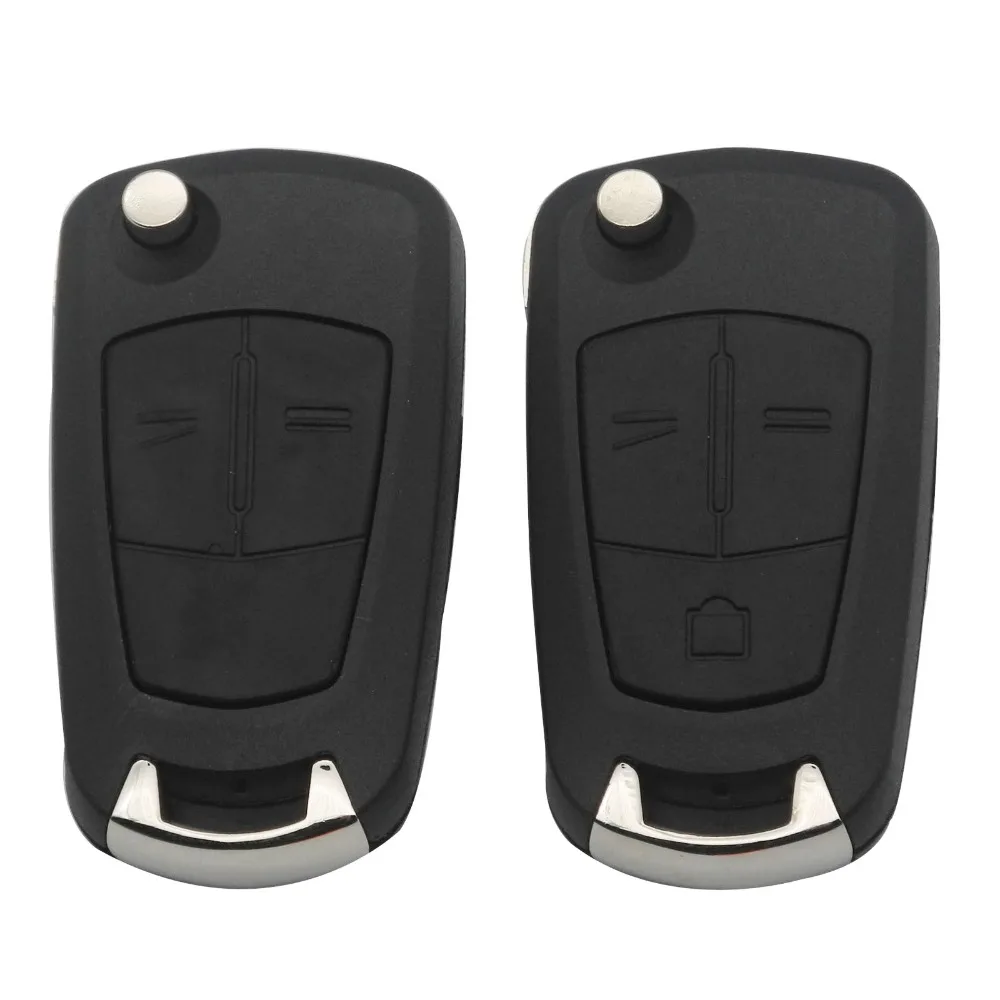 

jingyuqin 2/3 Buttons Remote Flip Key Shell Car Case Fob For Opel Vectra Antigo Omega Suprema Agile Montana With Logo