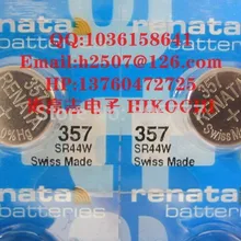 RE NA TA кнопочный элемент из оксида серебра батарея SR44W 357 11,6*5,4 мм 160 мА/ч, 1,55 v