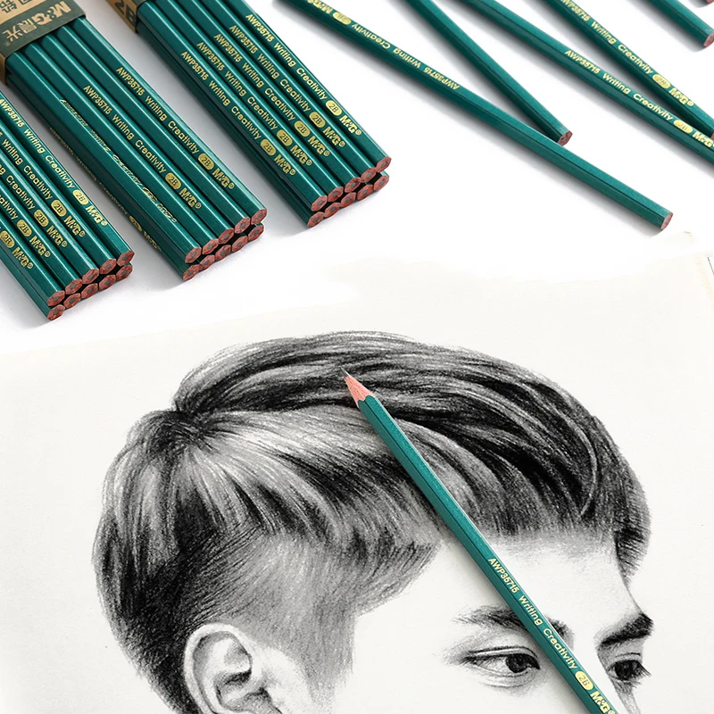 20 шт. 2B HB 2 H рисования карандашом набор школа эскиз рисунок деревянные карандаши для детей с ластик, точилка для карандашей и товары для рукоделия
