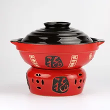 Китайская кастрюля фарфоровая плита большой рисовый суп сковорода нагревание спиртовой печи сухой горшок сохранение тепла высокотемпературная кастрюля