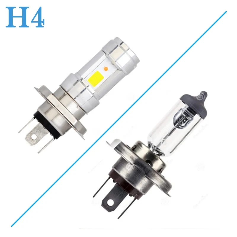 Nanoshine Двигатель цикл Фары для авто BA20d h6 18 Вт COB Hi/lo лампы Скутер ATV Аксессуары