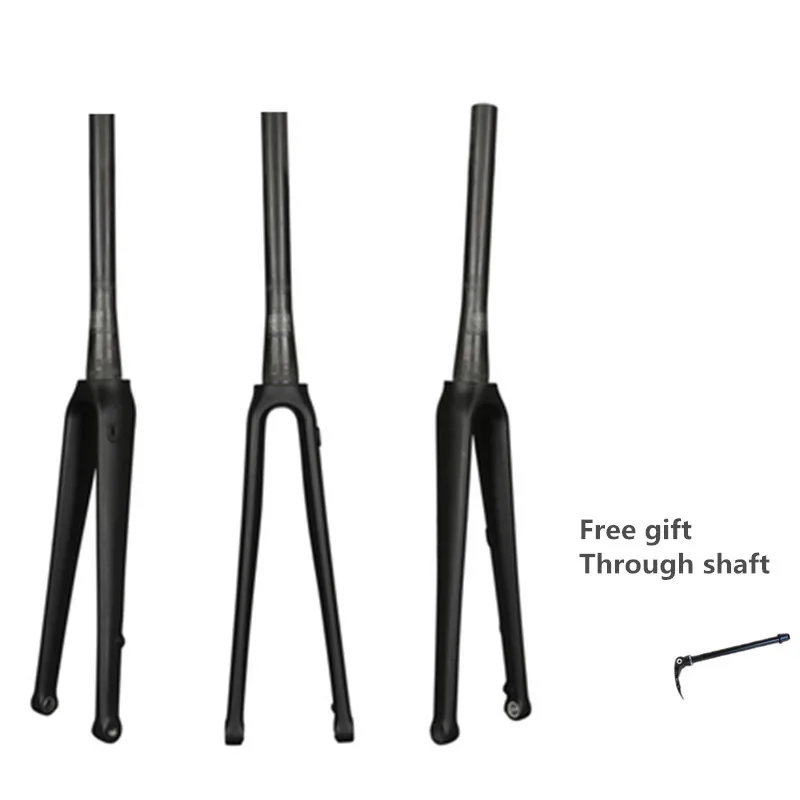 

Bicycle Front Fork 700C Carbon Fiber Ultralight Disc Brake Road Bike Fork Thru Axle Cycling Parts Ud Matt