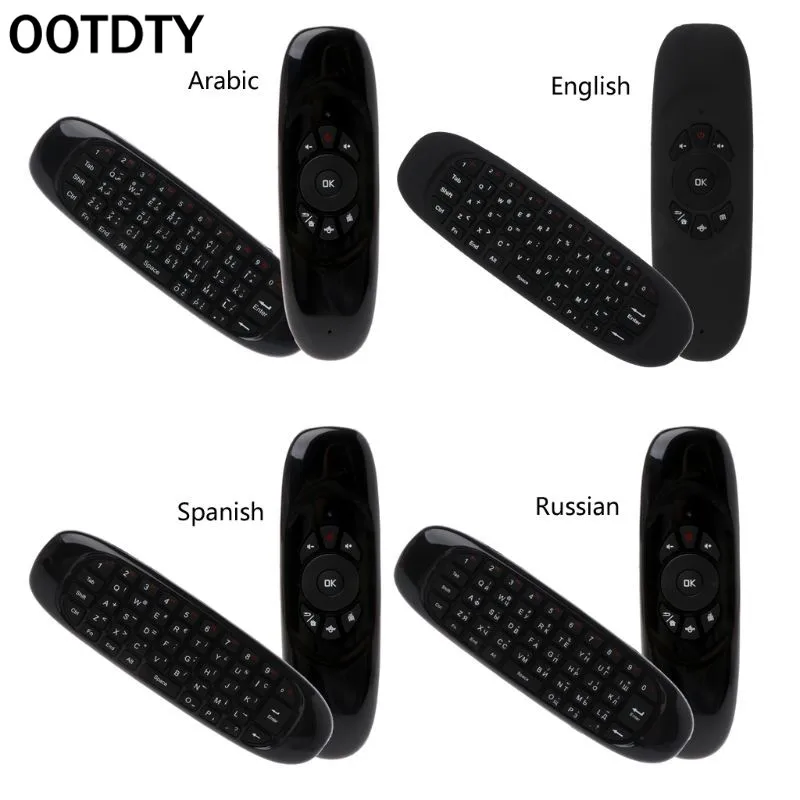 

Russian English C120 Fly Air Mouse 2.4G Mini Wireless Keyboard Rechargeable Remote Control for PC Android TV Box