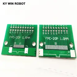 Бесплатная доставка Булавки g 10 шт./лот Double Side 0.5 мм 1 мм FFC Гибкие печатные платы 20 P 20 Булавки до 2.54 мм DIP moudle печатной платы адаптер гнездо