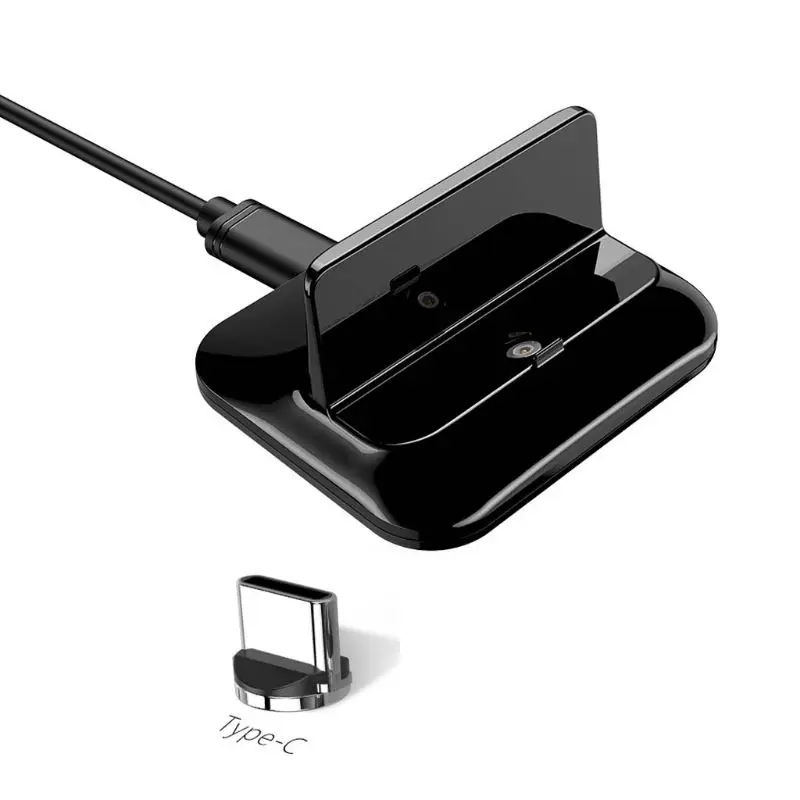 Магнитный USB C Тип док-станция с USB док-станция для samsung S9 S8 Примечание 9/8 Xiaomi Mi4c 5/6/8 huawei Коврики 20/10 P9 P10 P20 V9 и Mor